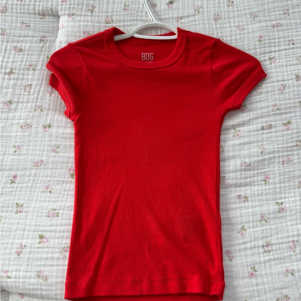 BDG Vibrant Red Short Sleeve Tee